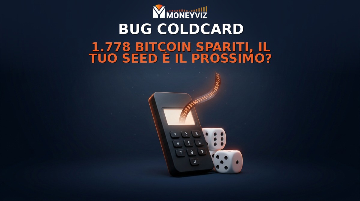 Bug Coldcard: 1.778 bitcoin spariti, il tuo seed è il prossimo?