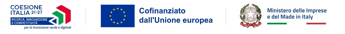 Coesione Italia 21-27 — Progetto cofinanziato dall'Unione europea — Ministero delle Imprese e del Made in Italy